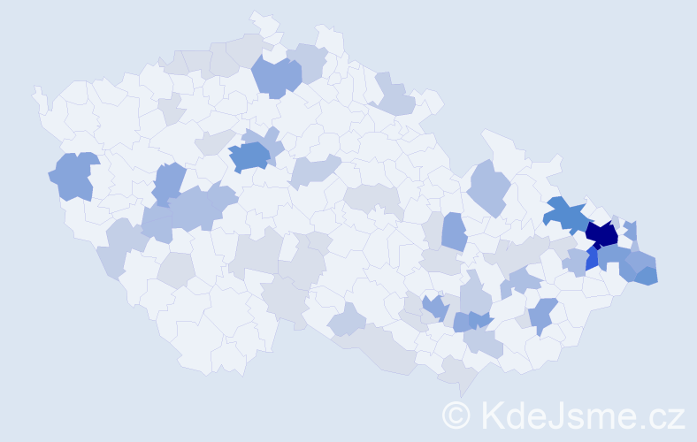 Příjmení: 'Durajová', počet výskytů 176 v celé ČR