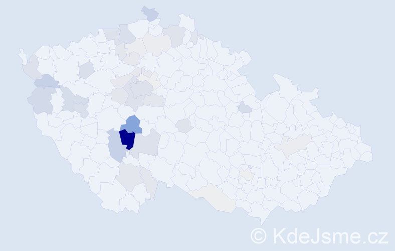 Příjmení: 'Mikota', počet výskytů 155 v celé ČR