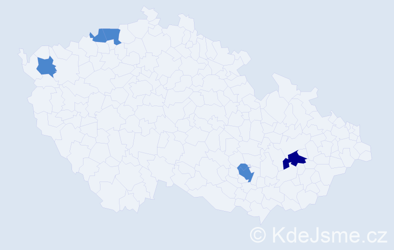 Příjmení: 'Trucálek', počet výskytů 8 v celé ČR