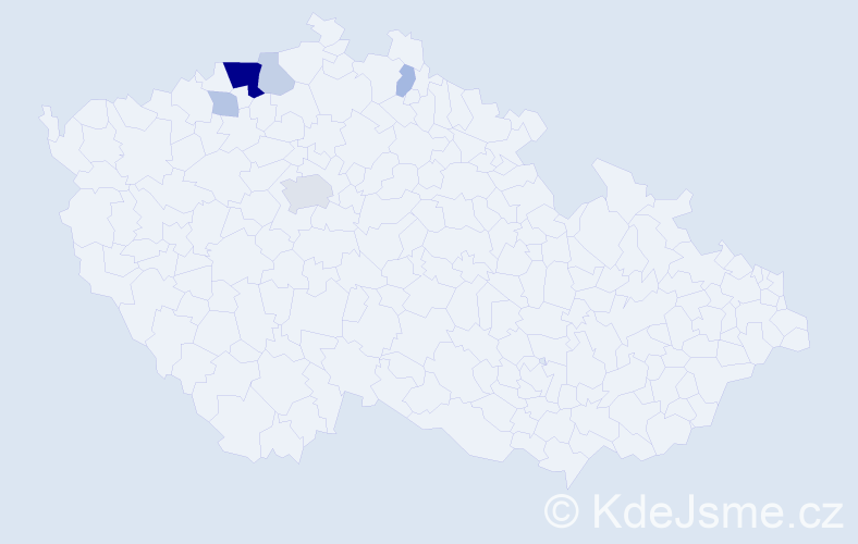 Příjmení: 'Bittersmann', počet výskytů 16 v celé ČR