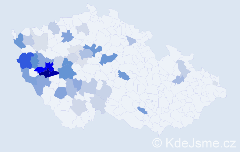 Příjmení: 'Königsmarková', počet výskytů 149 v celé ČR