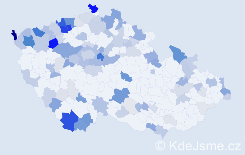 Příjmení: 'Toth', počet výskytů 383 v celé ČR