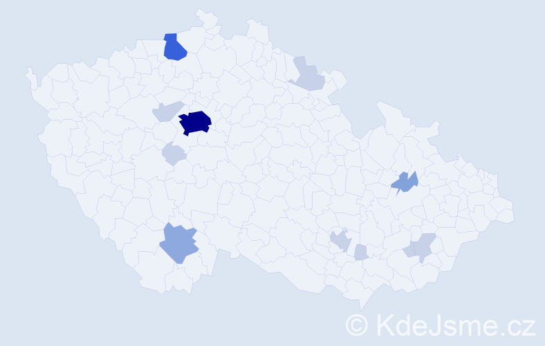Příjmení: 'Kalač', počet výskytů 31 v celé ČR