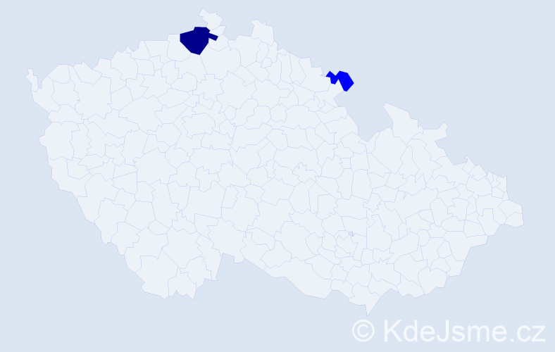 Příjmení: 'Durdinec', počet výskytů 7 v celé ČR