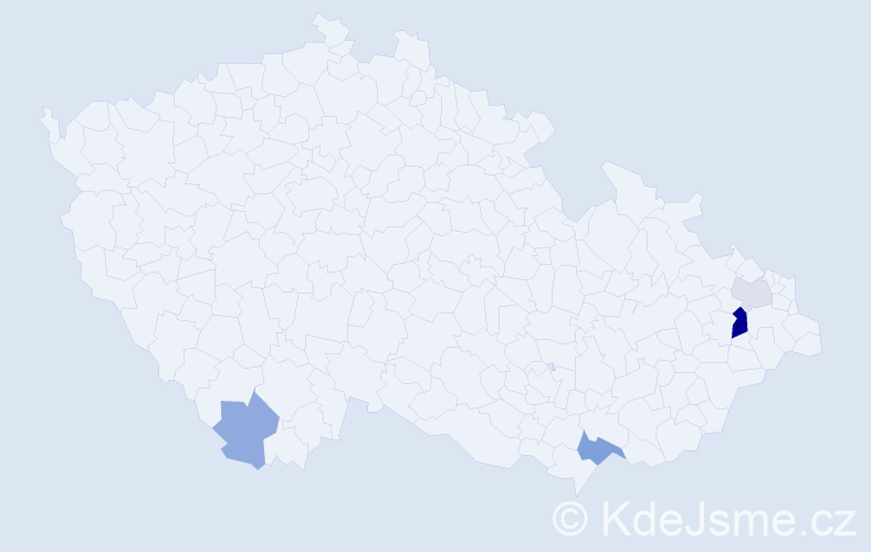 Příjmení: 'Obercianová', počet výskytů 9 v celé ČR