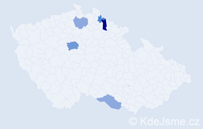 Příjmení: 'Biemann', počet výskytů 13 v celé ČR