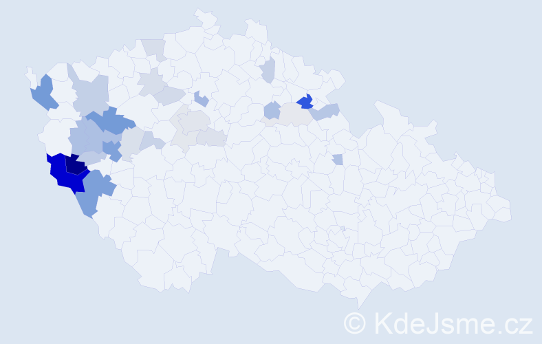 Příjmení: 'Kufner', počet výskytů 88 v celé ČR