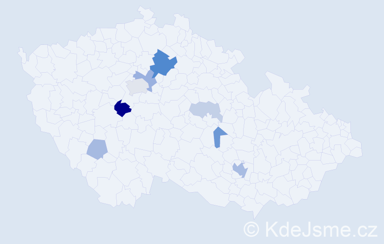 Příjmení: 'Kyšperská', počet výskytů 22 v celé ČR