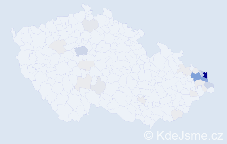 Příjmení: 'Foltynová', počet výskytů 181 v celé ČR