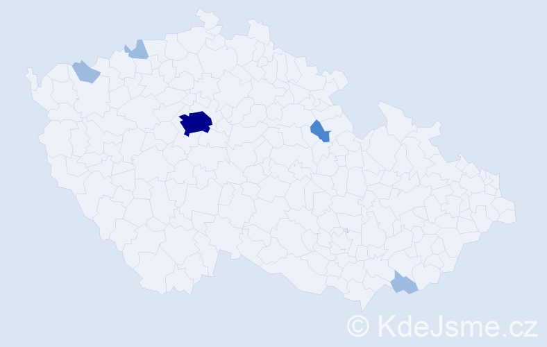 Příjmení: 'Harding', počet výskytů 9 v celé ČR