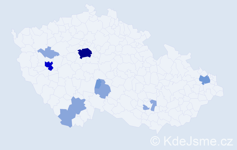 Příjmení: 'Mayr', počet výskytů 31 v celé ČR