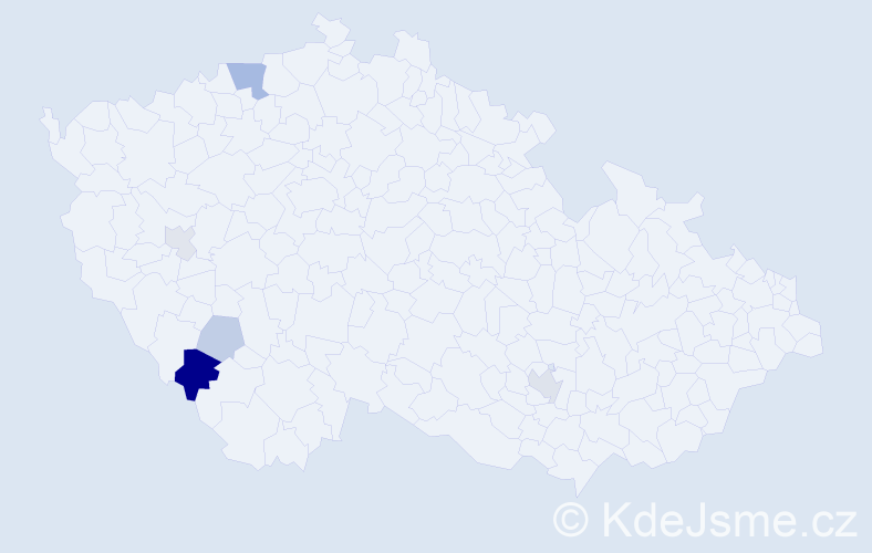 Příjmení: 'Köck', počet výskytů 11 v celé ČR