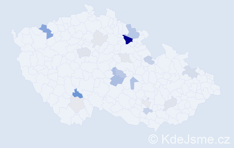 Příjmení: 'Šíl', počet výskytů 45 v celé ČR