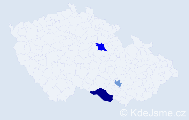 Příjmení: 'Dorlig', počet výskytů 3 v celé ČR