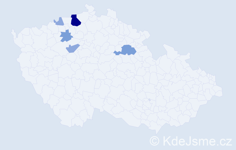 Příjmení: 'Kastel', počet výskytů 13 v celé ČR