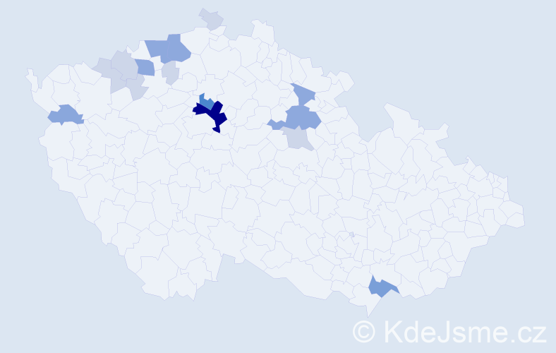 Příjmení: 'Babovák', počet výskytů 44 v celé ČR