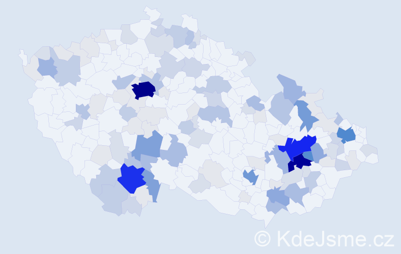 Příjmení: 'Bouchal', počet výskytů 456 v celé ČR