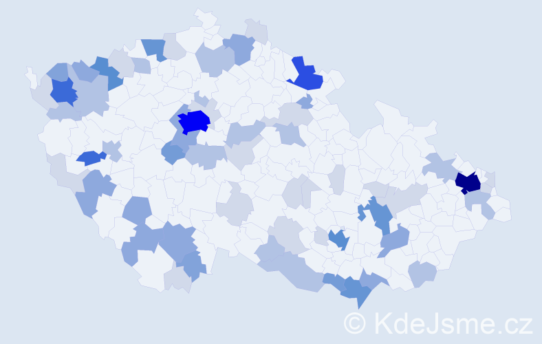 Příjmení: 'Rehák', počet výskytů 184 v celé ČR