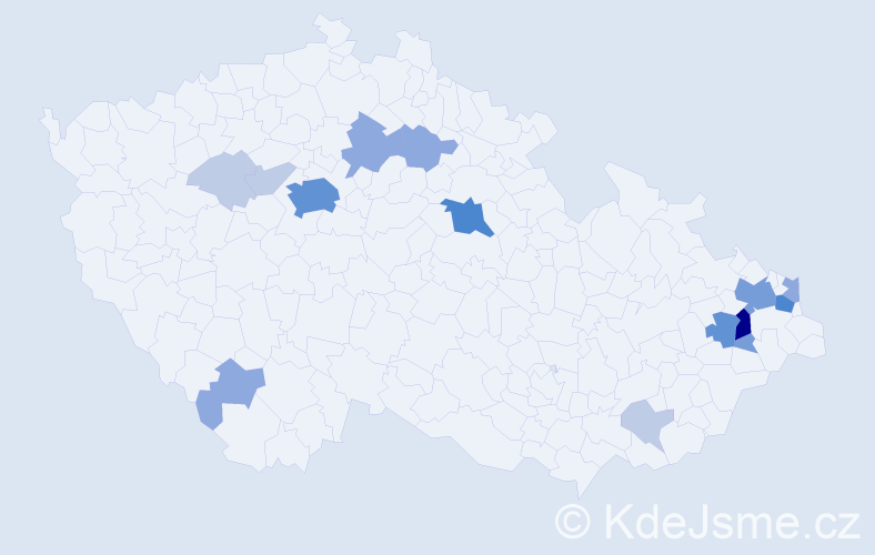 Příjmení: 'Burgertová', počet výskytů 45 v celé ČR