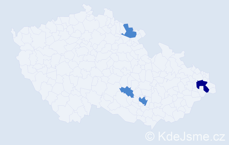 Příjmení: 'Kordulák', počet výskytů 6 v celé ČR