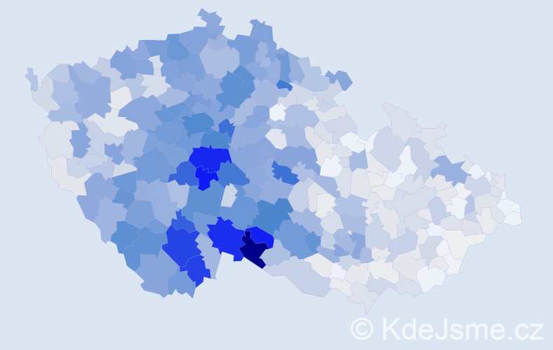 Příjmení: 'Tůma', počet výskytů 4731 v celé ČR
