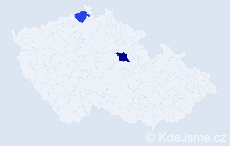 Příjmení: 'Sbai', počet výskytů 3 v celé ČR
