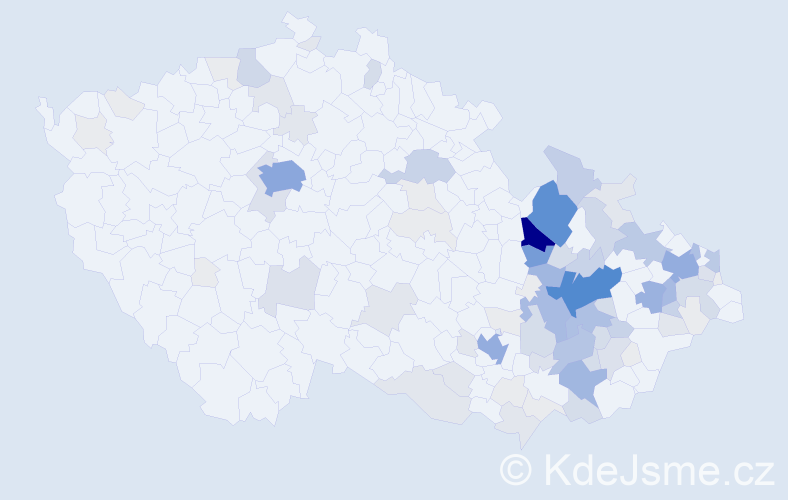 Příjmení: 'Balcárek', počet výskytů 433 v celé ČR