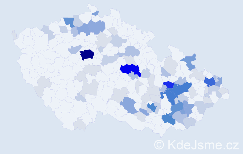 Příjmení: 'Uličná', počet výskytů 272 v celé ČR