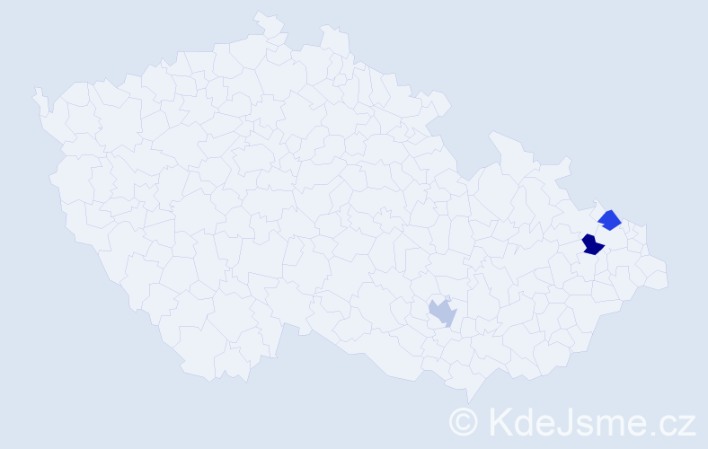 Příjmení: 'Hošická', počet výskytů 12 v celé ČR