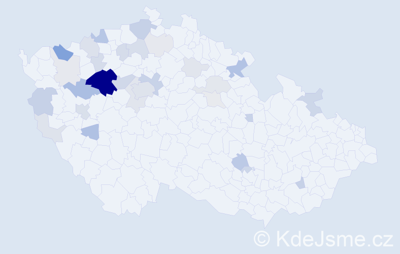 Příjmení: 'Círová', počet výskytů 107 v celé ČR