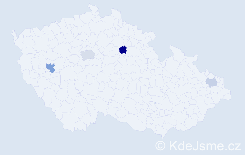 Příjmení: 'Apostolovová', počet výskytů 6 v celé ČR