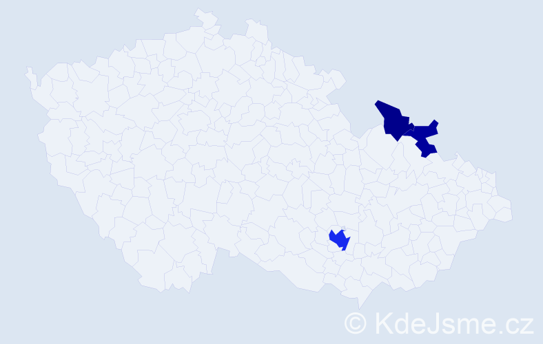 Příjmení: 'Sideridu', počet výskytů 6 v celé ČR