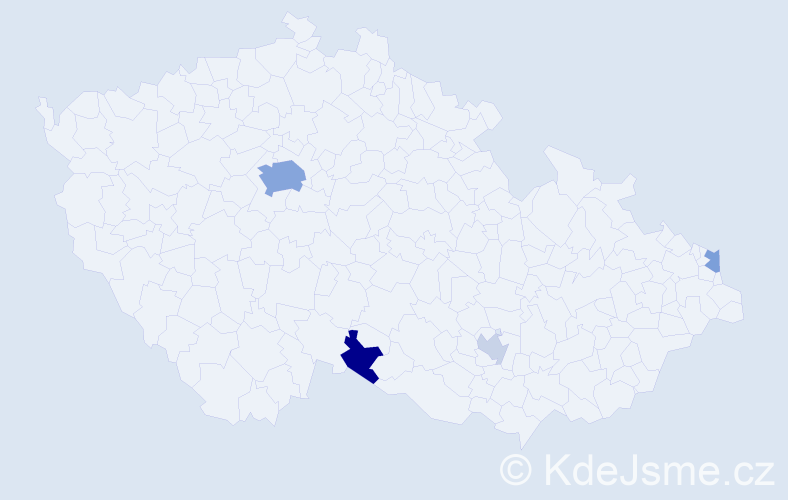 Příjmení: 'Smuk', počet výskytů 11 v celé ČR