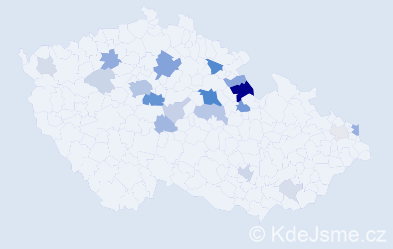 Příjmení: 'Klema', počet výskytů 71 v celé ČR