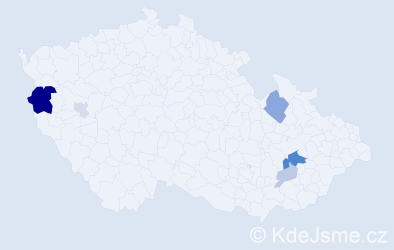 Příjmení: 'Čeč', počet výskytů 14 v celé ČR