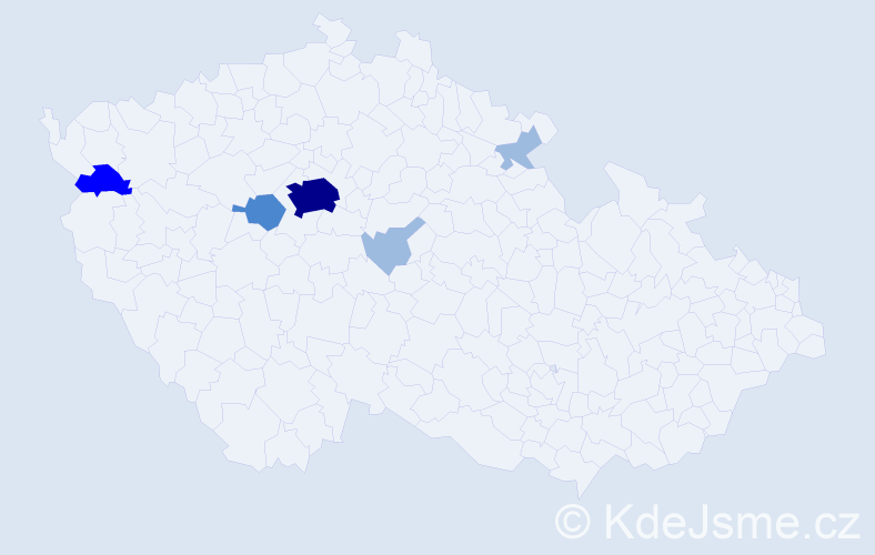 Příjmení: 'Kločurek', počet výskytů 11 v celé ČR