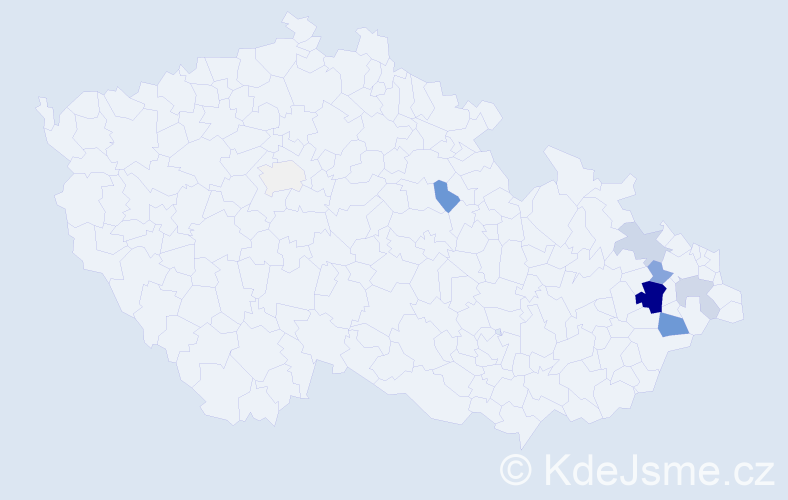 Příjmení: 'Horut', počet výskytů 29 v celé ČR