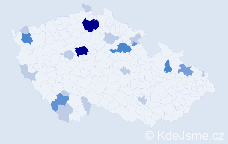 Příjmení: 'Sztojková', počet výskytů 58 v celé ČR