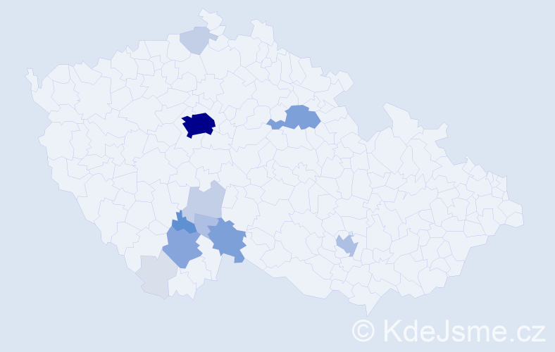 Příjmení: 'Anděrová', počet výskytů 59 v celé ČR