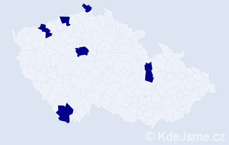 Příjmení: '"Leová Thi"', počet výskytů 7 v celé ČR