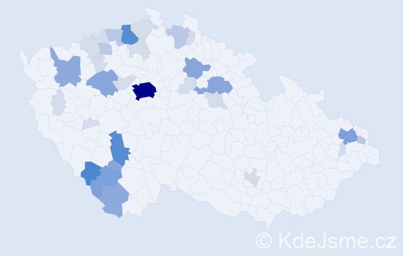 Příjmení: 'Bělecká', počet výskytů 96 v celé ČR