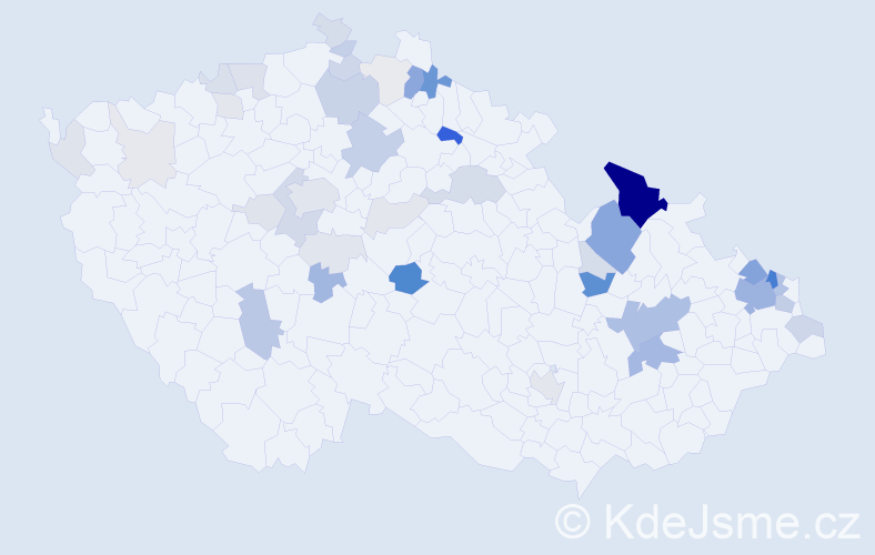 Příjmení: 'Nitsche', počet výskytů 151 v celé ČR