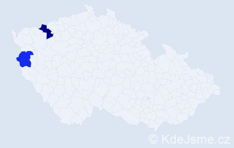 Příjmení: 'Kostur', počet výskytů 11 v celé ČR