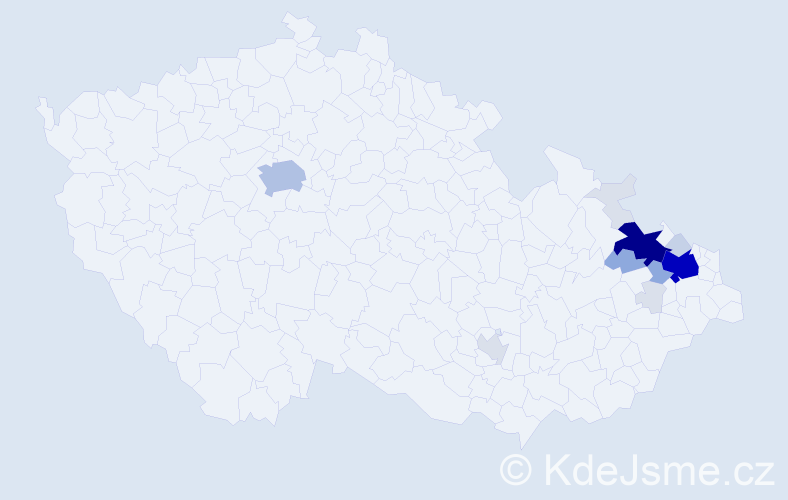 Příjmení: 'Balnarová', počet výskytů 60 v celé ČR
