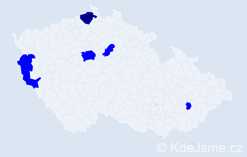 Příjmení: 'Do Hai', počet výskytů 7 v celé ČR