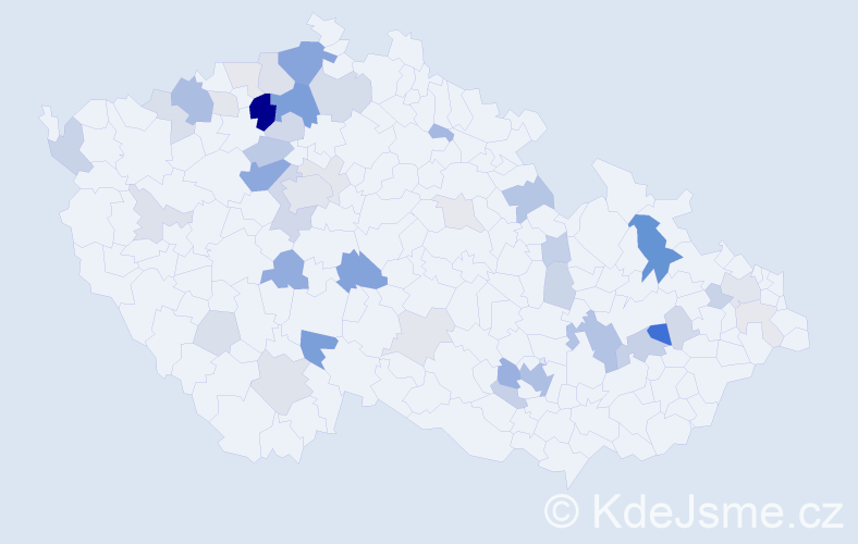 Příjmení: 'Limberk', počet výskytů 131 v celé ČR