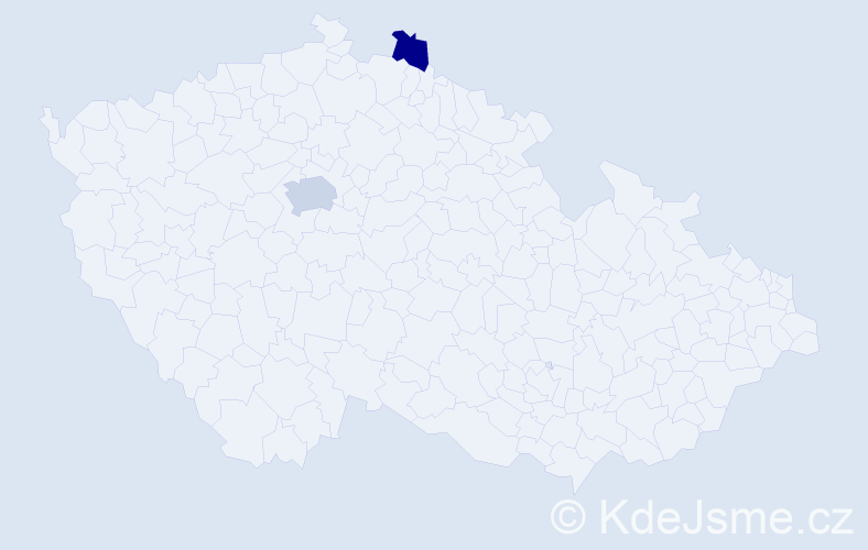 Příjmení: 'Bertrams', počet výskytů 3 v celé ČR