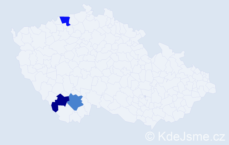 Příjmení: 'Šarvaic', počet výskytů 14 v celé ČR