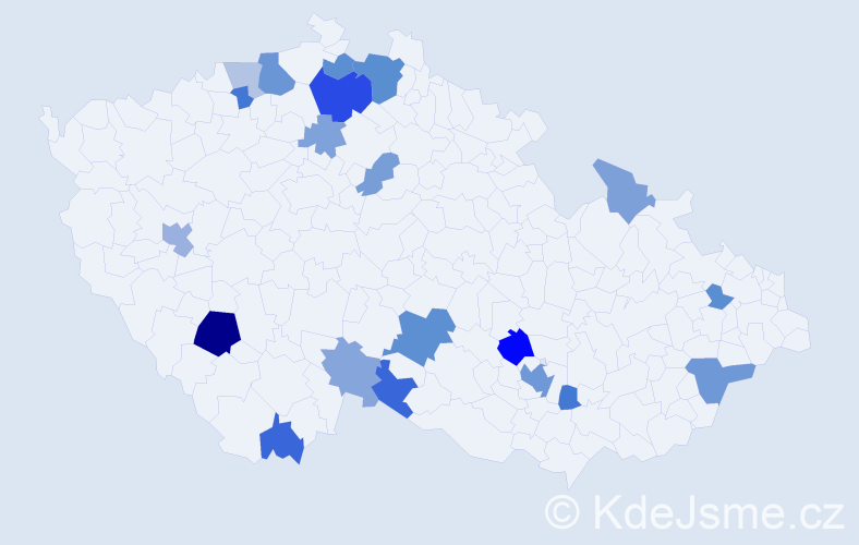 Příjmení: 'Heide', počet výskytů 42 v celé ČR