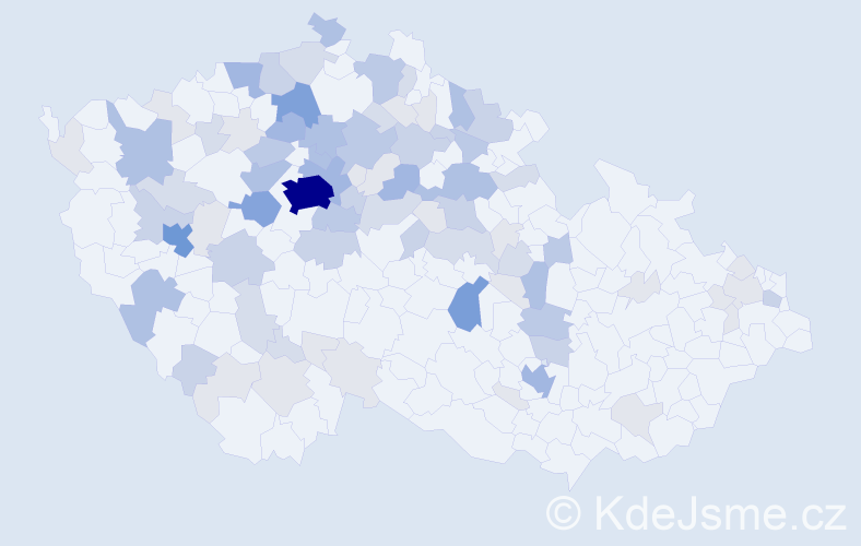 Příjmení: 'Vaisová', počet výskytů 267 v celé ČR